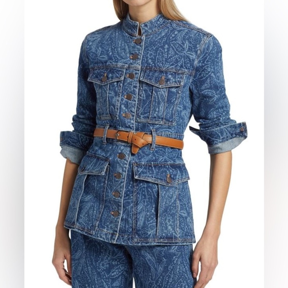Veronica Beard Paisley Denim Jacket